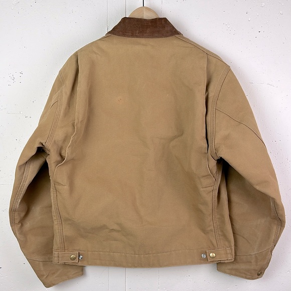 Vintage 90’s Carhartt Detroit Chore Blanket Jacket Brown - Picture 3 of 7